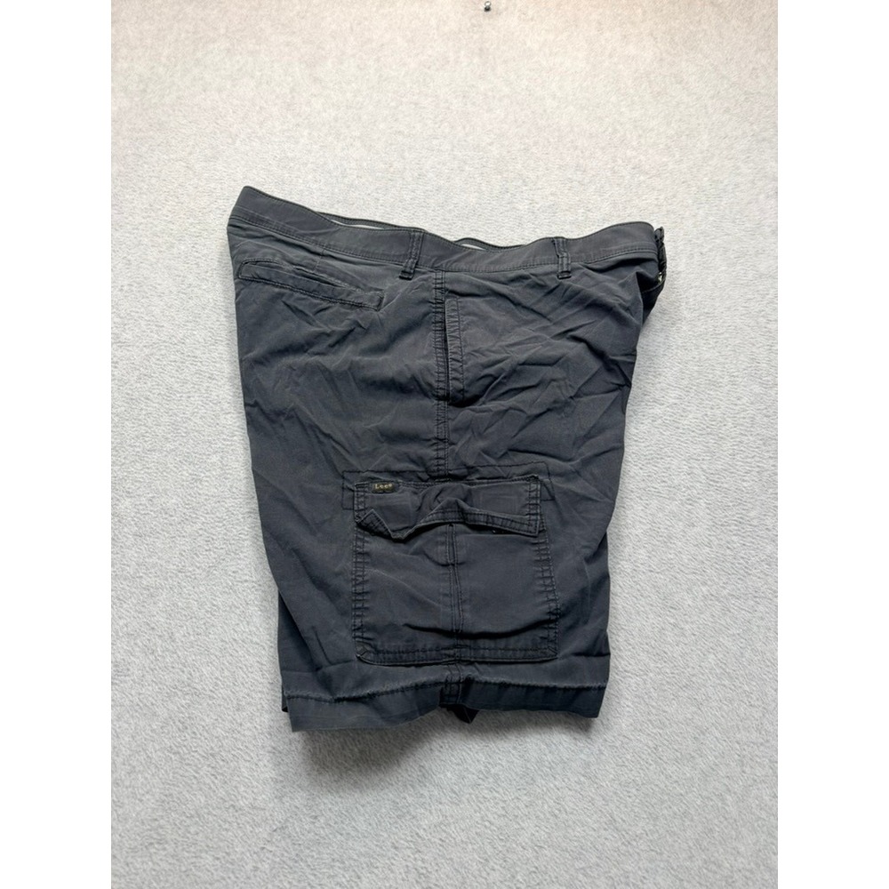 Lee Dungarees Mens Charcoal Gray Cargo Shorts Utility Pockets Size 36 37